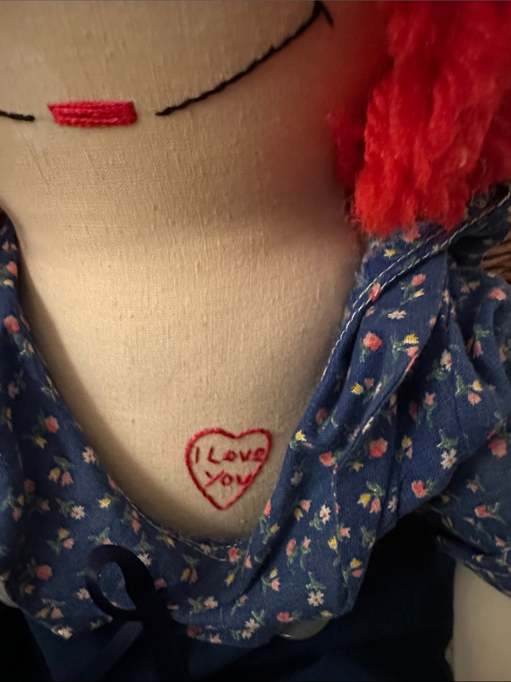 matching pair of classic Raggedy Ann and Raggedy Andy rag dolls 25” - Picture 2 of 2
